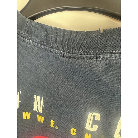 WWE 2007 John Cena Championship Graphic Black T-Shirt Hybrid Junior Size Large - Picture 10 of 11